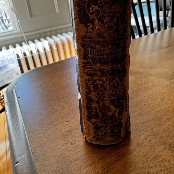 Antique Ornate Black and Brown Photo Album - Picture 2 of 8